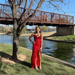Elegant Red Evening Dress